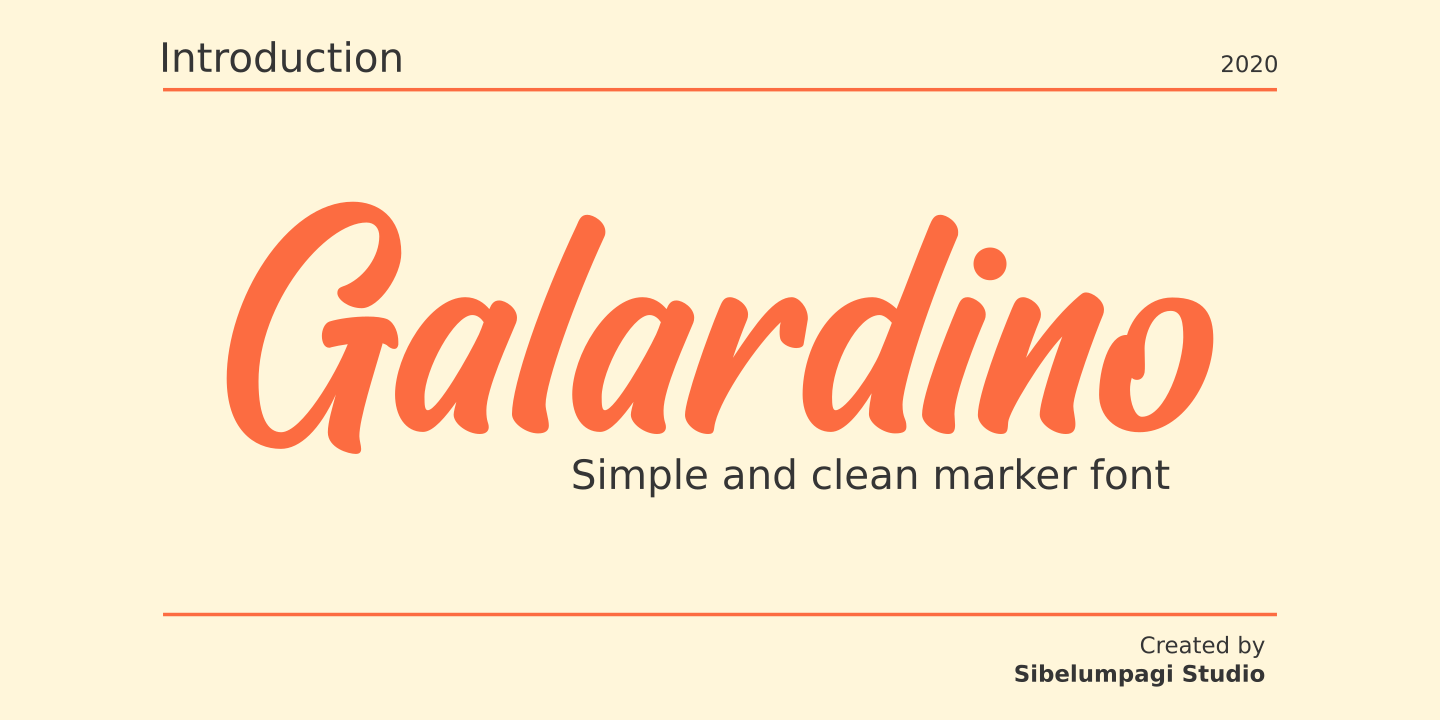Example font Galardino #1